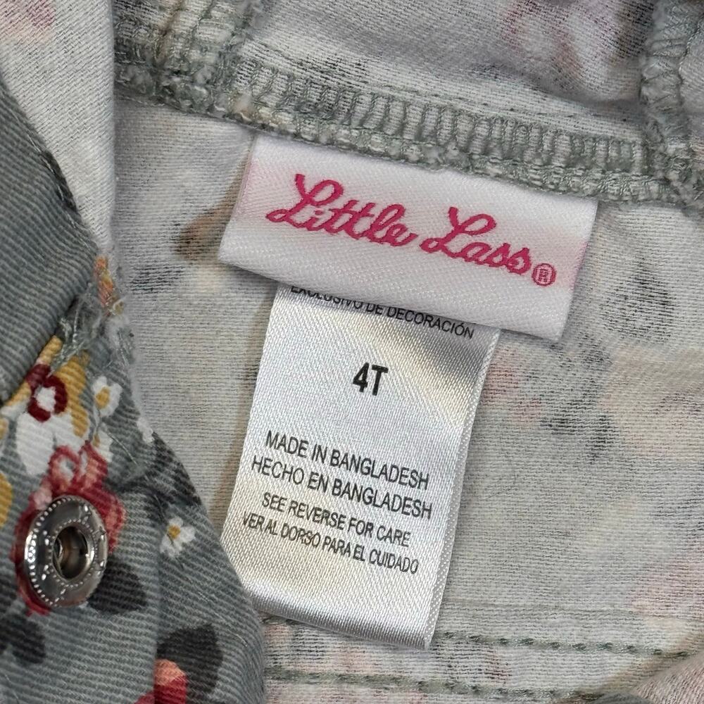 Little Lass Floral Hooded Sleeveless Dress Girls 4t - Picture 6 of 7